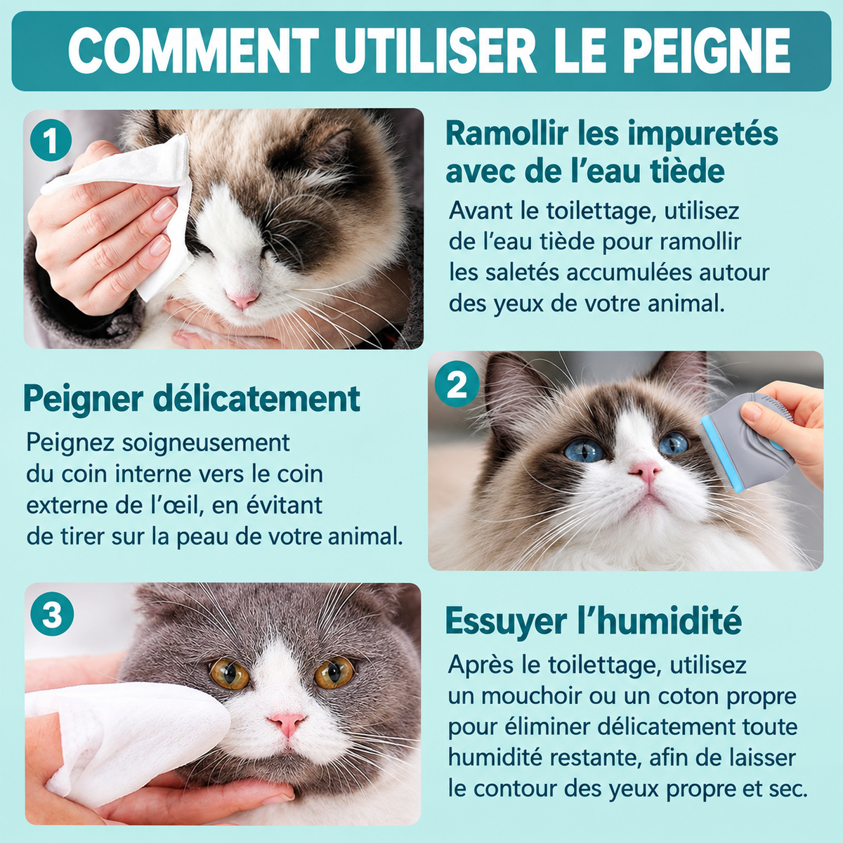 Brosses auto-nettoyantes pour animaux de compagnie